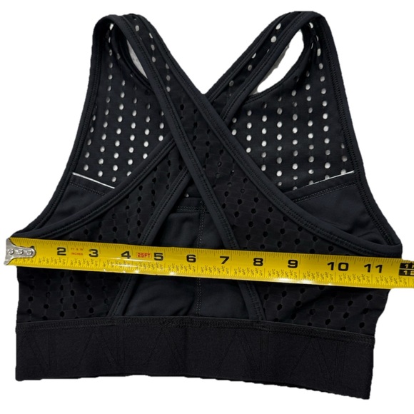 ALALA Black Mesh High Neck Sports Bra Criss Cross Back – Size XS - Picture 8 of 11